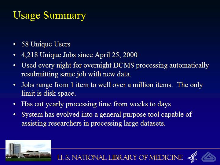 Slide 17: Usage Summary