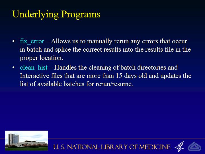 Slide 20: Underlying Programs (continued)